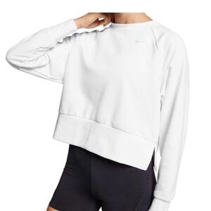 Nike Dry Fit Cropped Cutout White Sweatshirt. New no tags.
